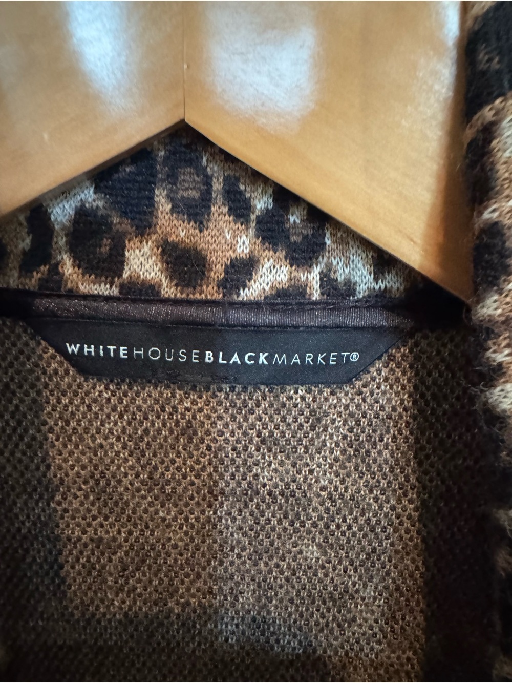 White House Black Market Leopard Print Coat - Brown & Black - Picture 2 of 4